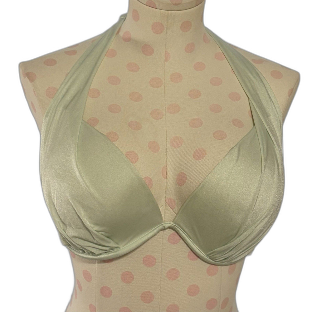 Victoria's Secret Very Sexy Demi Halter Bikini Swim Top -36DD -Light Mint Green